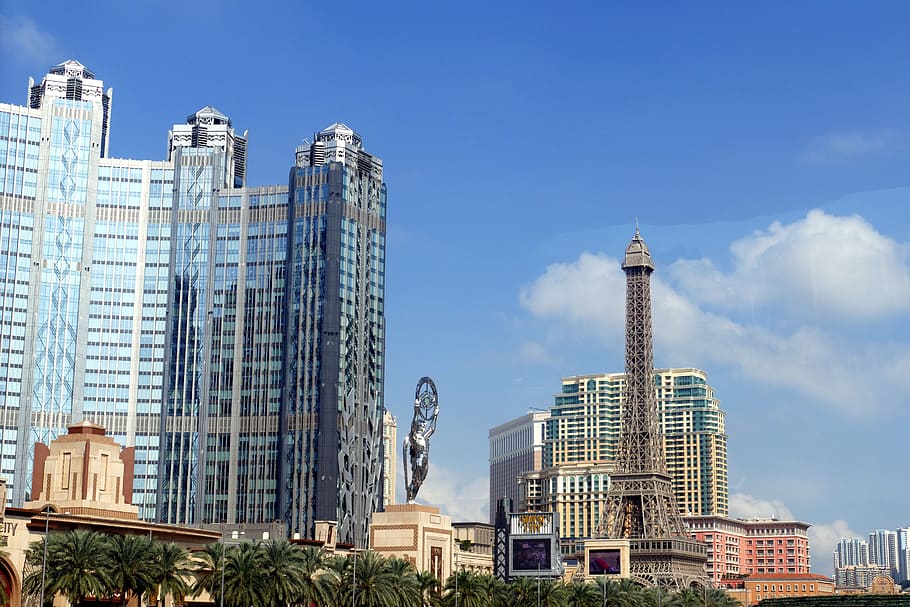 Macau, China, Macao, Architecture, building, facade, skyscraper HD wallpaper