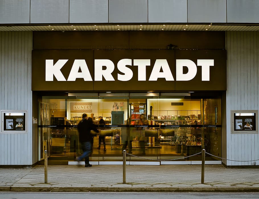 Karstadt store front, department store, shopping, shopping centre, HD wallpaper