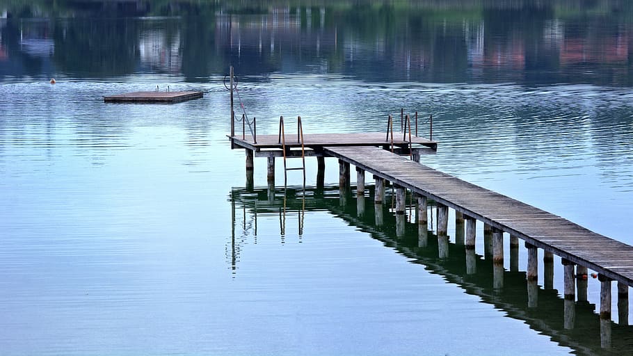 boardwalk, web, waters, lake, romantic, atmosphere, jetty, pier HD wallpaper