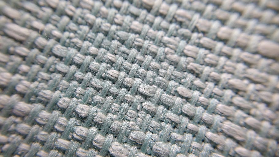 fabric, blue grey, macro, full frame, backgrounds, selective focus HD wallpaper