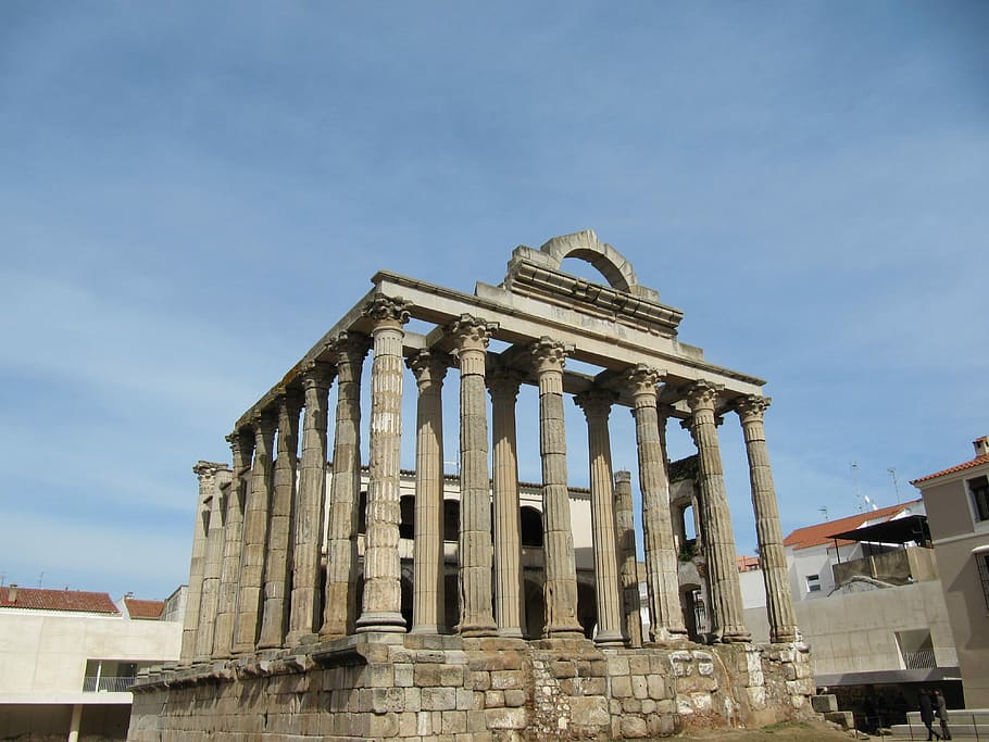 Temple, Merida, Roman Empire, history, architecture, built structure HD wallpaper