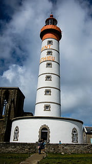 lighthouse, maritime, phare de saint-mathieu, st mathieu, sea HD wallpaper