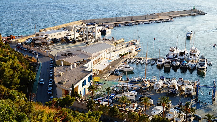 spain, calpe, port, boats, water, marina, sea, summer, parking