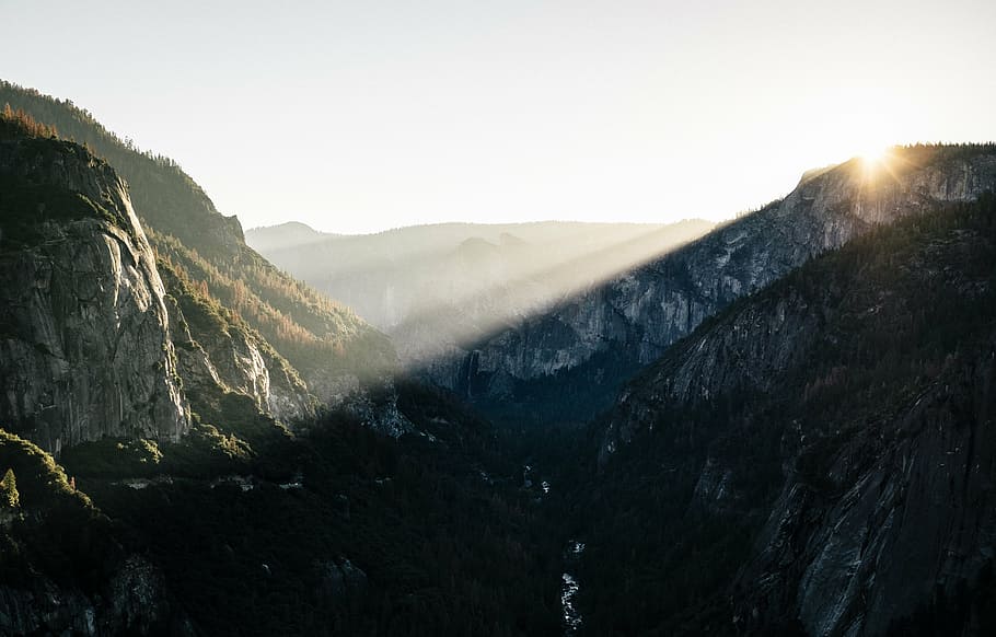 El Capitan, Yosemite, landscape, photography, mountain, sunrise HD wallpaper