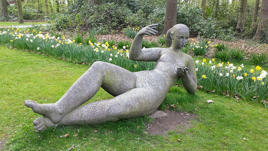 park, image, grass, sunny, work of art, sculpture, hiking, ekeren HD wallpaper