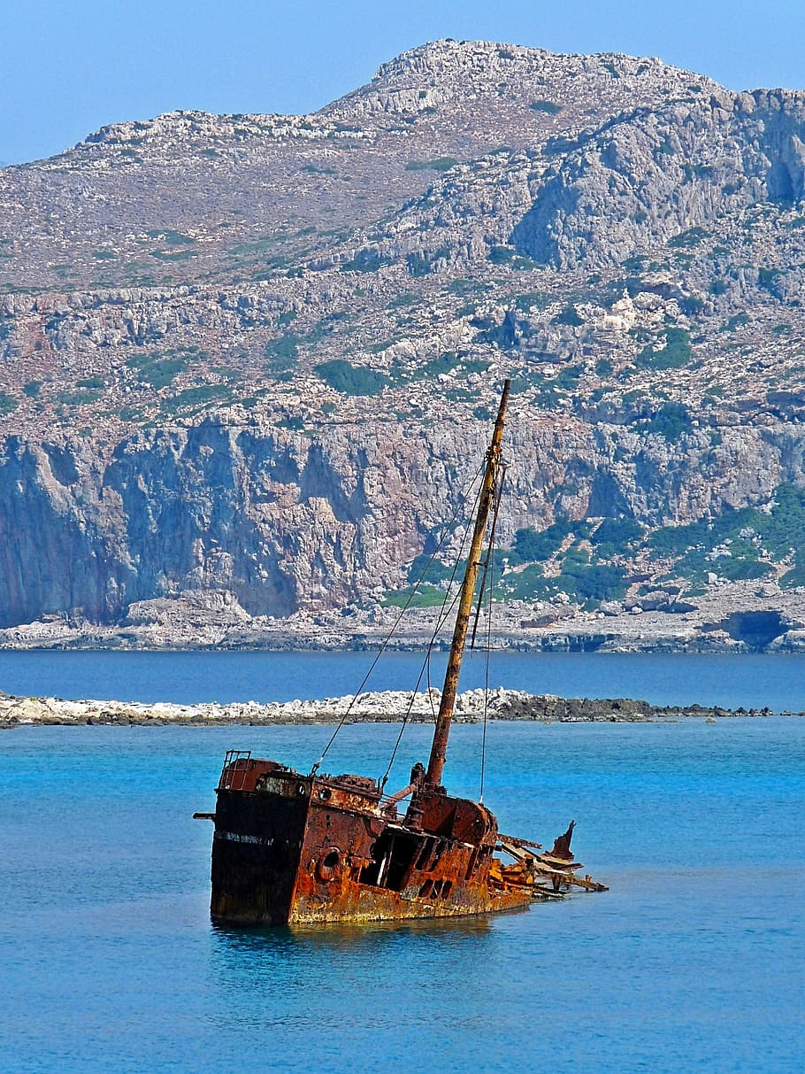 ship, ship wreck, sea, misfortune, scrap, setting, water, accident