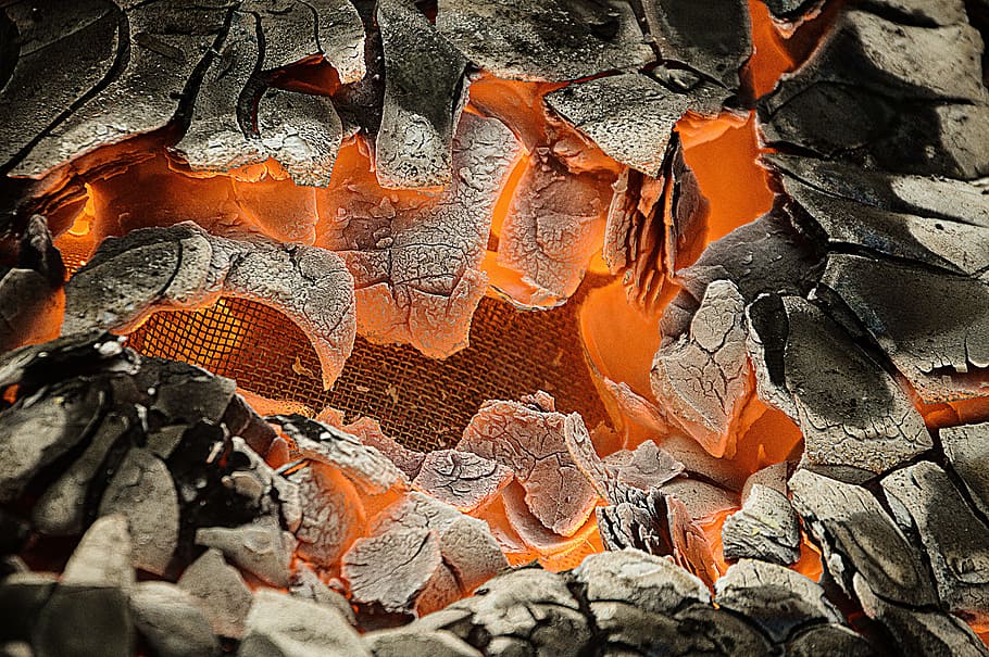 black burned logs, burning charcoal, Fire, soul, ash, ember, fire - Natural Phenomenon HD wallpaper