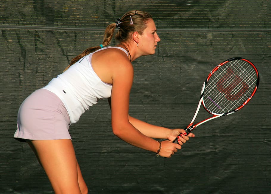 Girl ready to return a volley in tennis, female, public domain, HD wallpaper