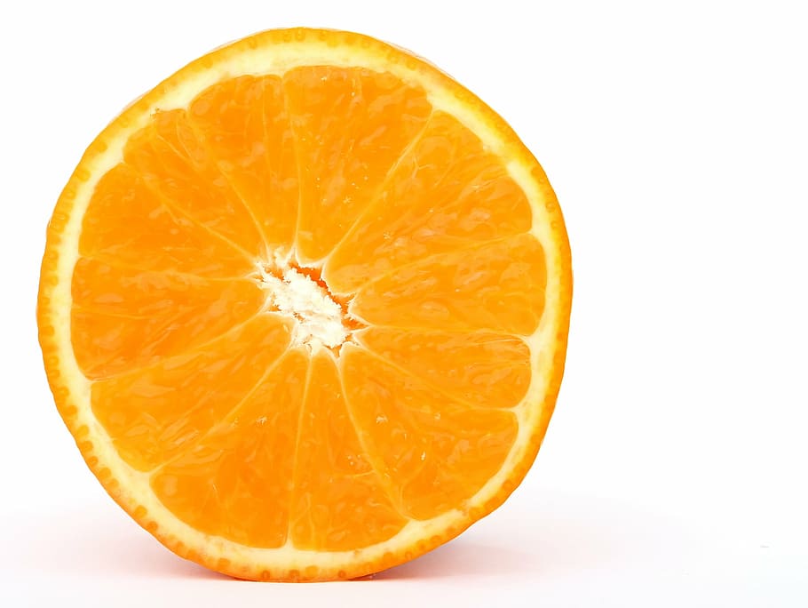 sliced orange fruit, background, bitter, breakfast, bright HD wallpaper