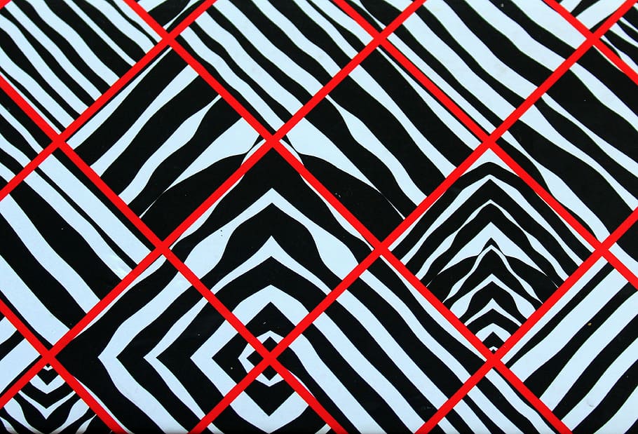 black and white textile, model, abstract, texture, geometric HD wallpaper