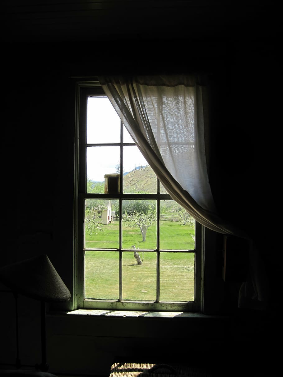 window, curtain, curtains, old, apartment, transparent, glass - material HD wallpaper