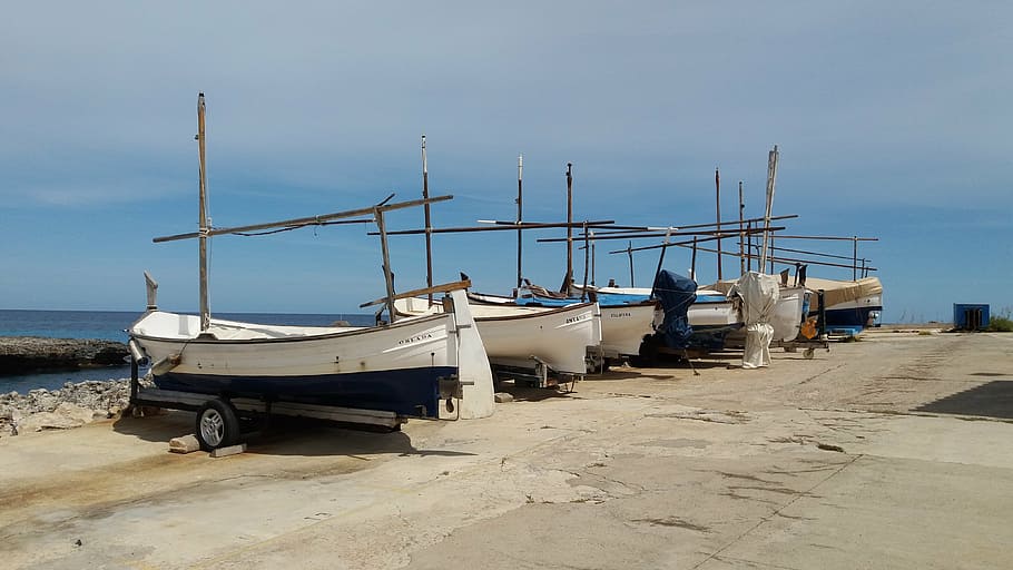 mallorca, port, rustic, nautical Vessel, sea, harbor, beach HD wallpaper