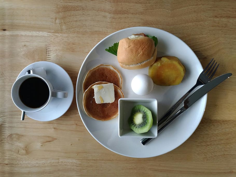 breakfast, food, coffee, food and drink, table, cup, freshness HD wallpaper