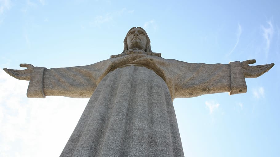 Lisbon, Statue, Monument, cristus, cristo rei, landmark, places of interest HD wallpaper