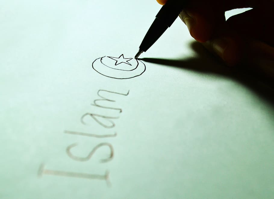 islam, write, writing, paper, white paper, pen, symbol, icon HD wallpaper