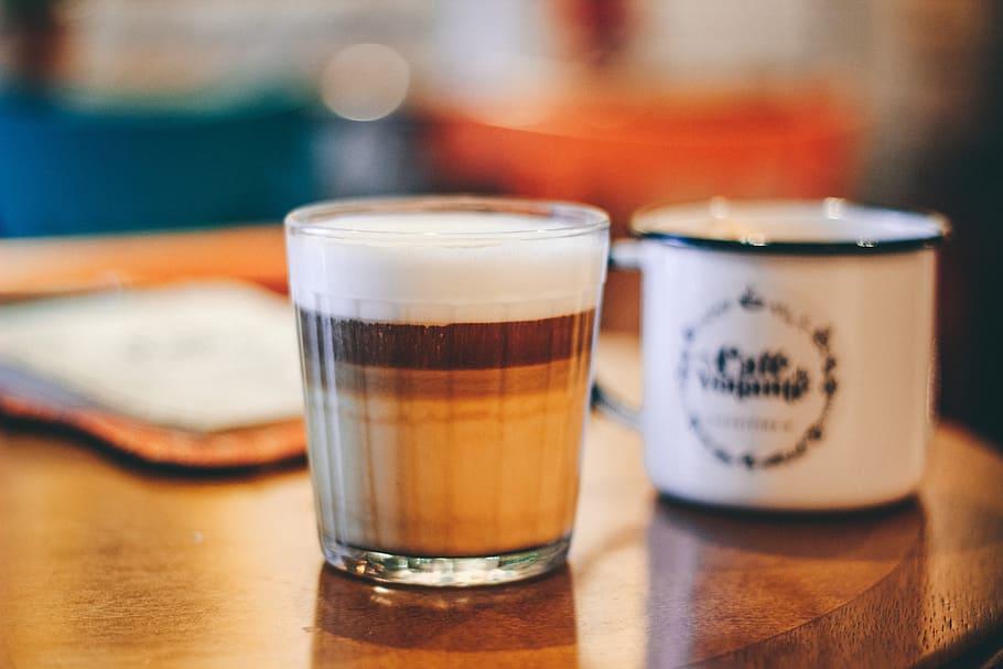 Selective Focus Photography of Cappuccino Coffee, beverage, blur HD wallpaper