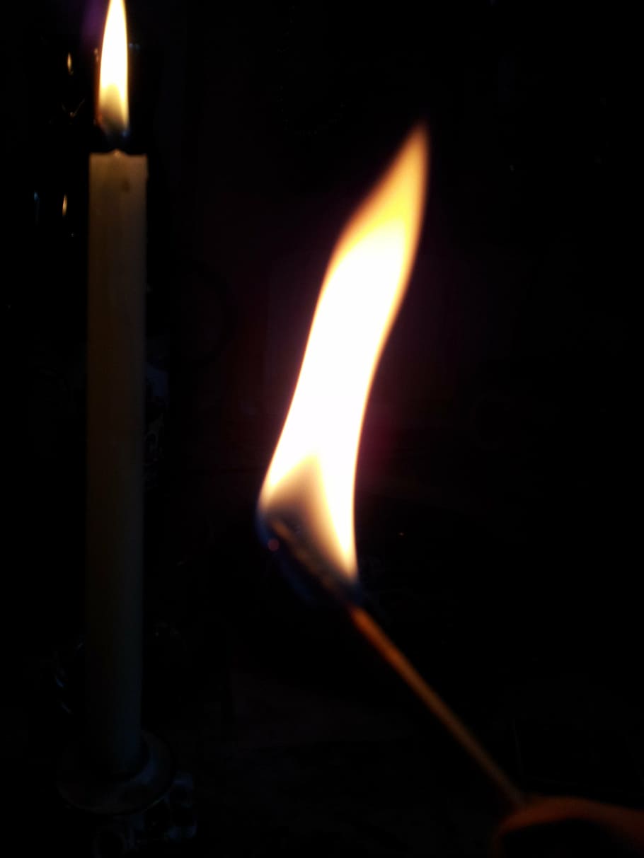fire, flame, light, black, dark, yellow, beautiful, fire - Natural Phenomenon HD wallpaper