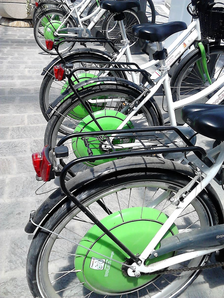 electric bicycles, wheels, environment, transportation, street HD wallpaper