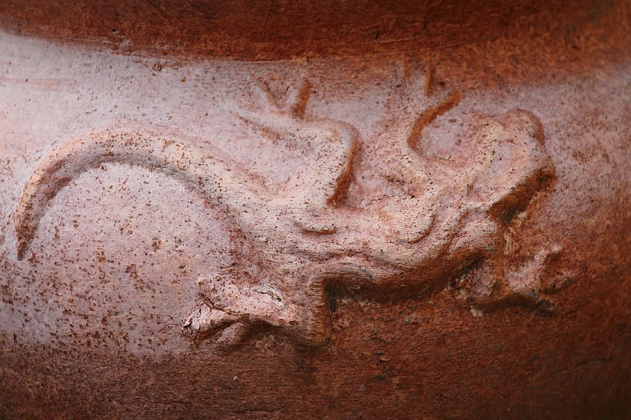 New Mexico, Adobe, lizard, lizard art, outdoor art, reptile HD wallpaper