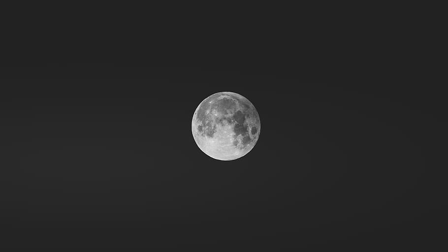 photography of full moon, full moon on night sky, perfect moment HD wallpaper