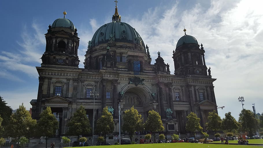 berlin, city, architecture, sky, center, church, cathedral HD wallpaper