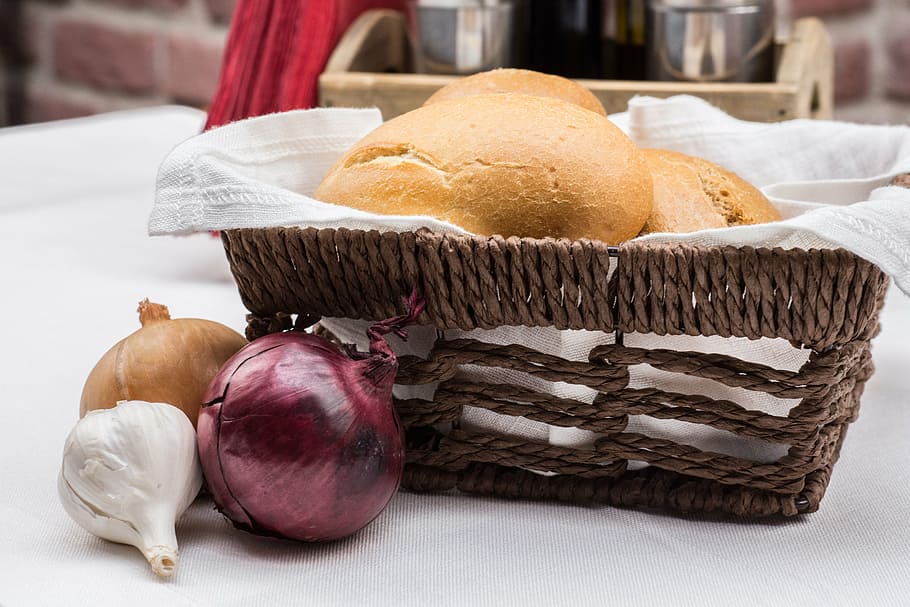 bread, bakery, food, wheat, flour, pastry, breakfast, white HD wallpaper