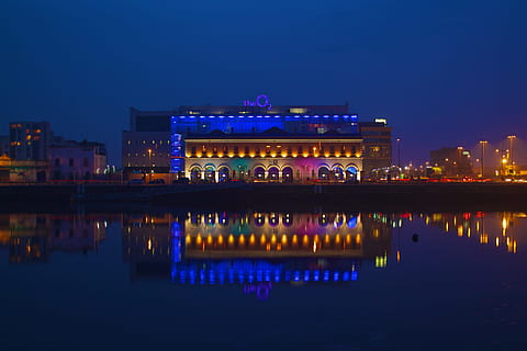 lighted building near body of water during nighttime, Dublin HD wallpaper