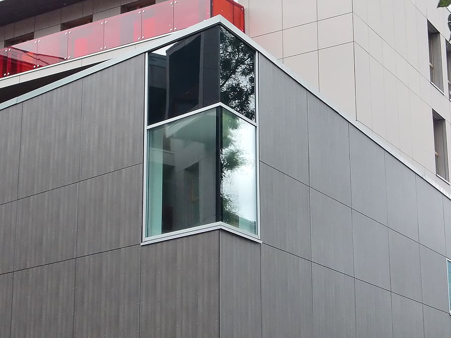 window, glass, modern, architecture, disc, glass facade, mirroring HD wallpaper