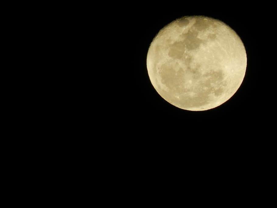 Moon, Night, Dark, copy space, astronomy, moon surface, no people HD wallpaper