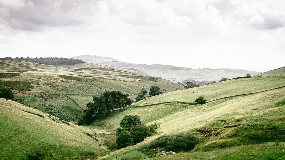 green mountains, green trees photo during daytime, landscape photography HD wallpaper