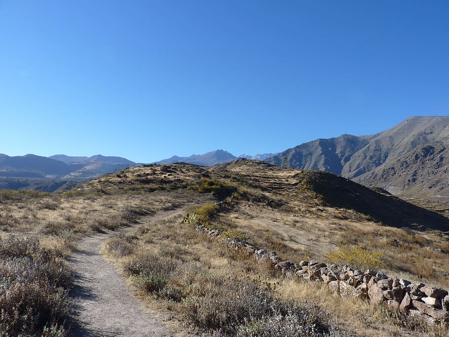 colca canyon, peru, landscape, mountain, sky, scenics - nature HD wallpaper