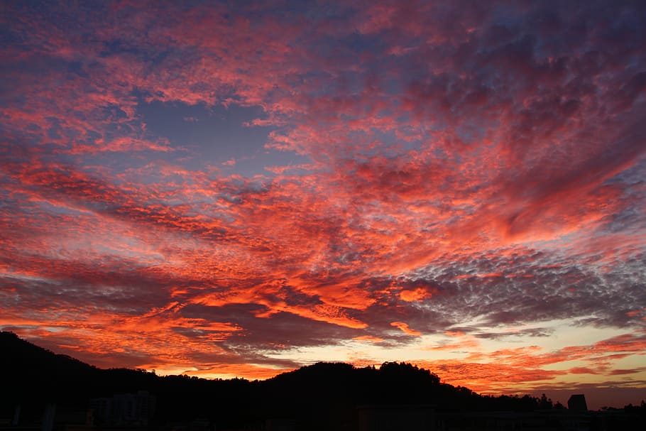 Sunset, Sky, nature, dusk, cloud - Sky, orange Color, scenics HD wallpaper