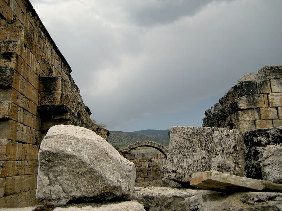 turkey, pierre, sky, ruin, holiday, ancient ruins, travel, heritage HD wallpaper