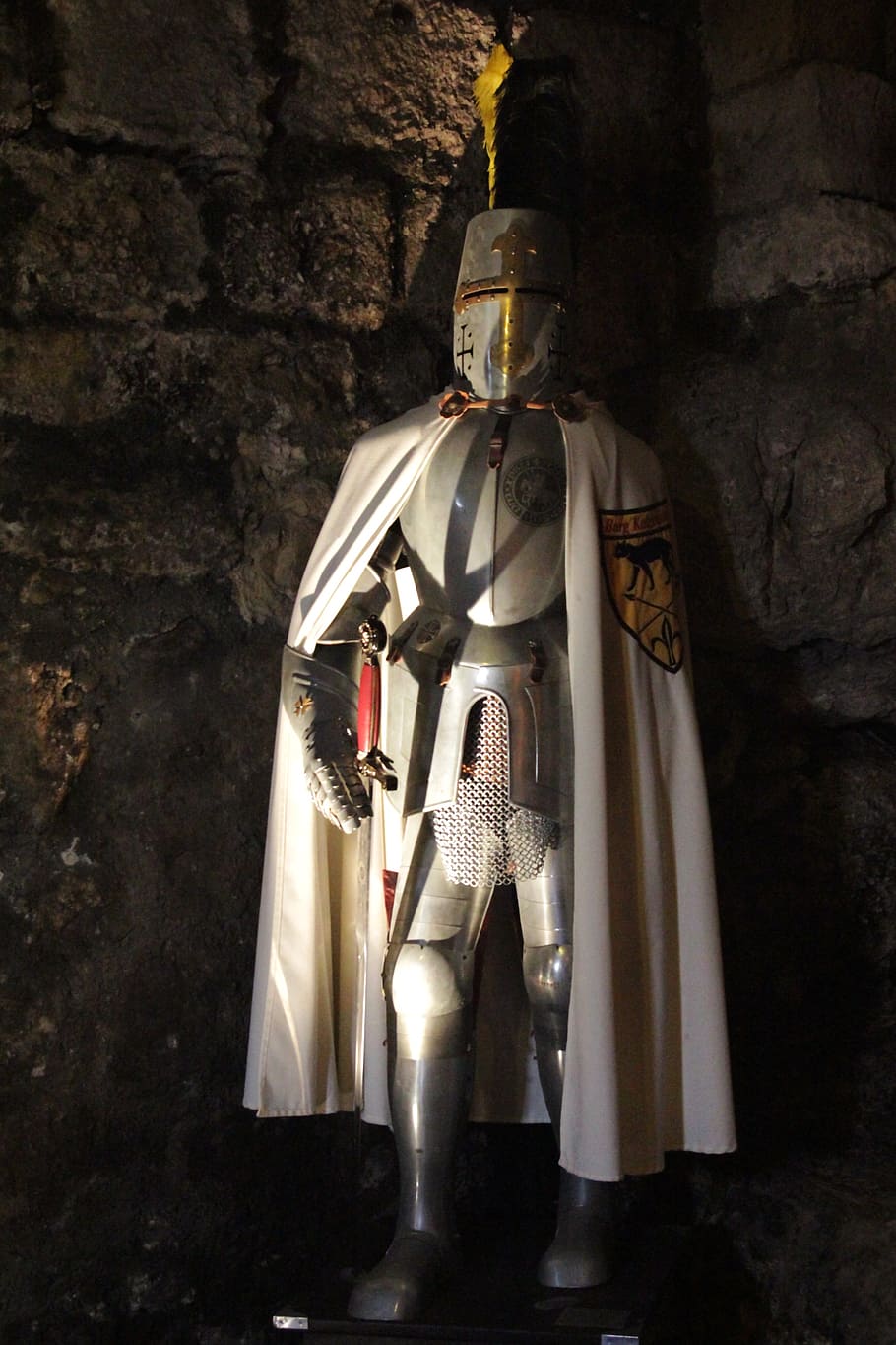 knight, armor, middle ages, castle, burg katzenstein, ritterruestung HD wallpaper