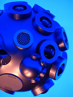 star projector, planetarium, machine, futuristic, blue, bright HD wallpaper
