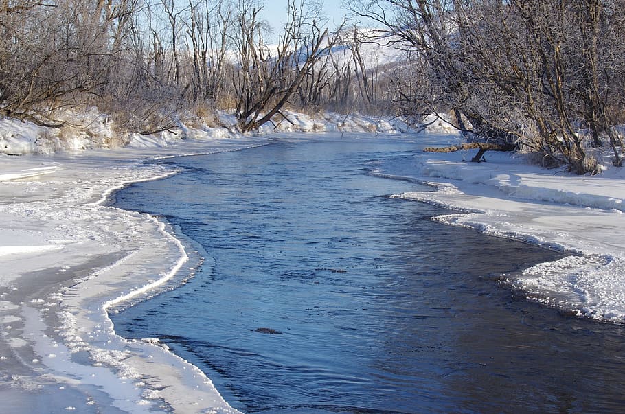 river, back on track, bend, water, for, turn the river, evening HD wallpaper
