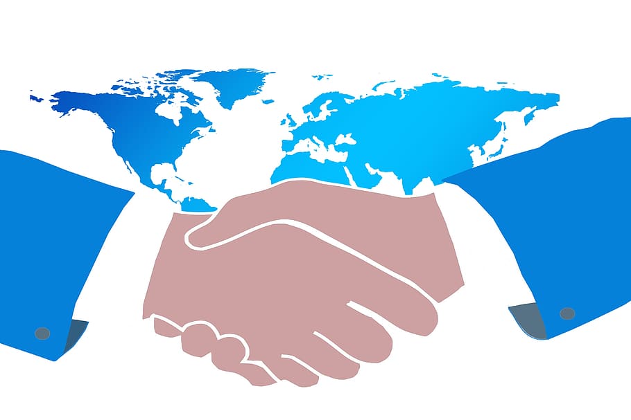shaking hands with world map illustration, welcome, refugees, HD wallpaper