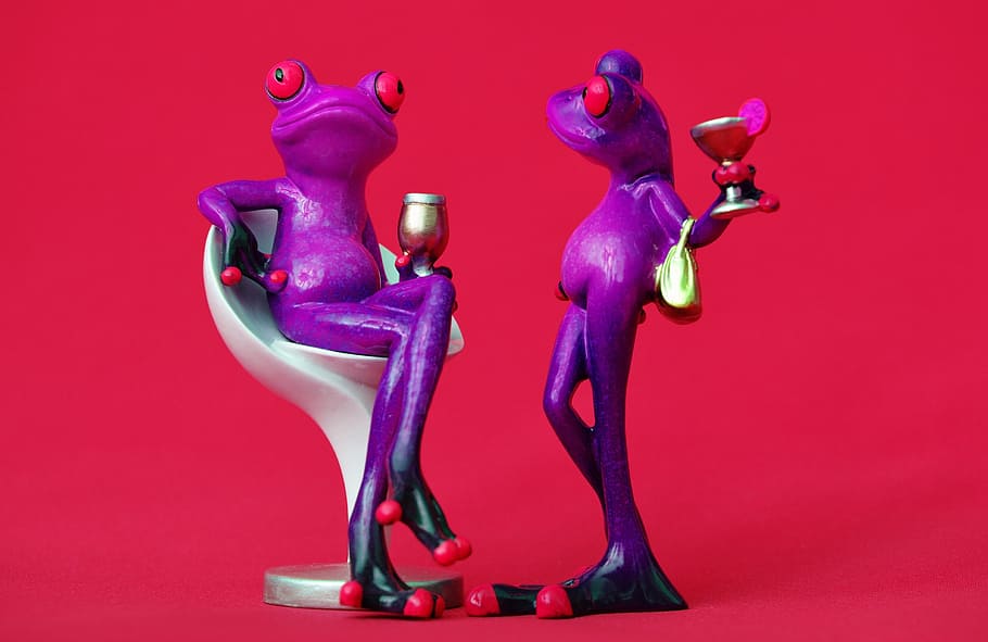 frog, chair, cozy, for two, drink, wine, soaked, cute, sweet HD wallpaper