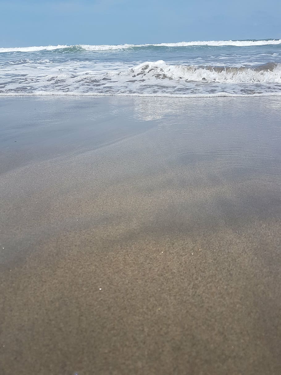 sand, sea, aca, beach, waves, sky, ocean, surf, foam, water HD wallpaper
