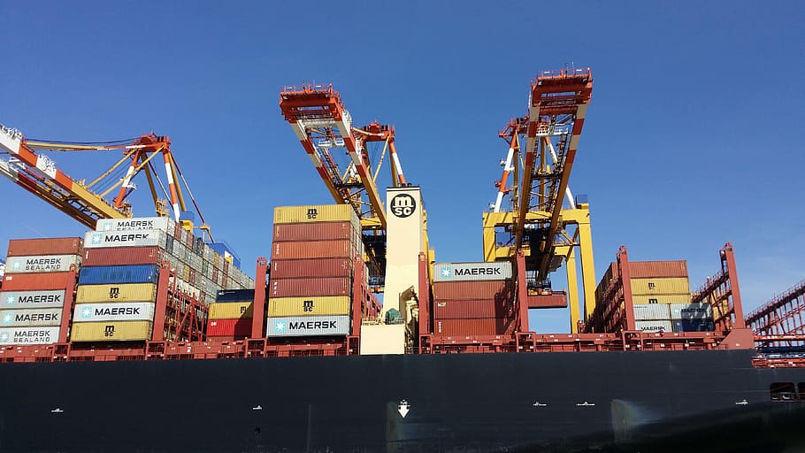 export, majority, industry, hard, send, discharge, crane, container HD wallpaper