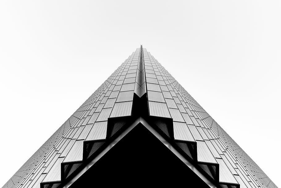 low angle photography of building, pyramid, structure, tower HD wallpaper
