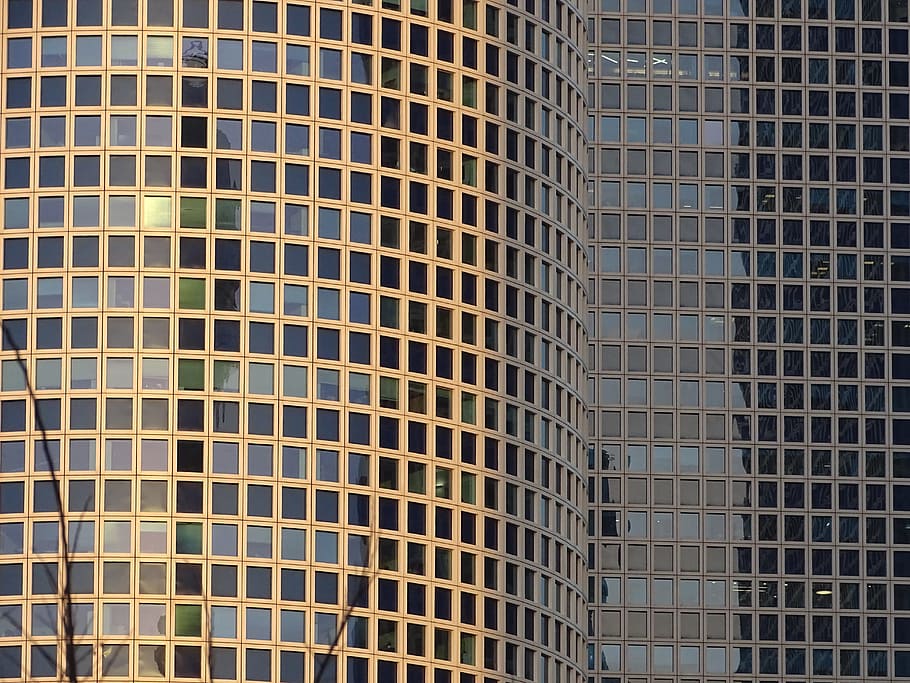 building, windows, architecture, design, geometric, corporate HD wallpaper