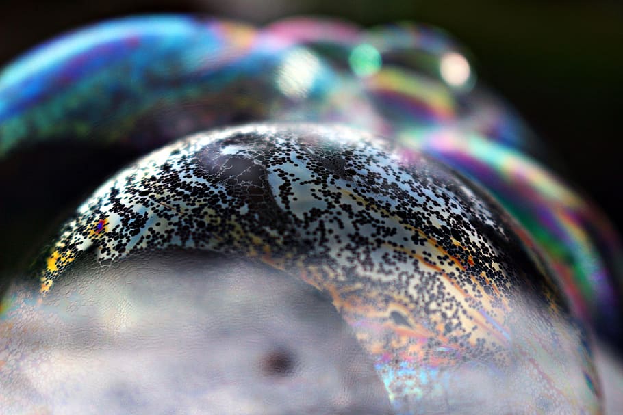 bubble, pattern, soap bubble, structure, colorful, frozen, mirroring HD wallpaper
