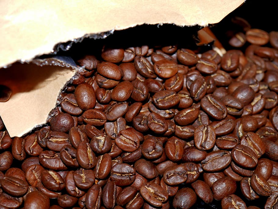 coffee bean, packaging, cafe, brown, food and drink, coffee - drink HD wallpaper