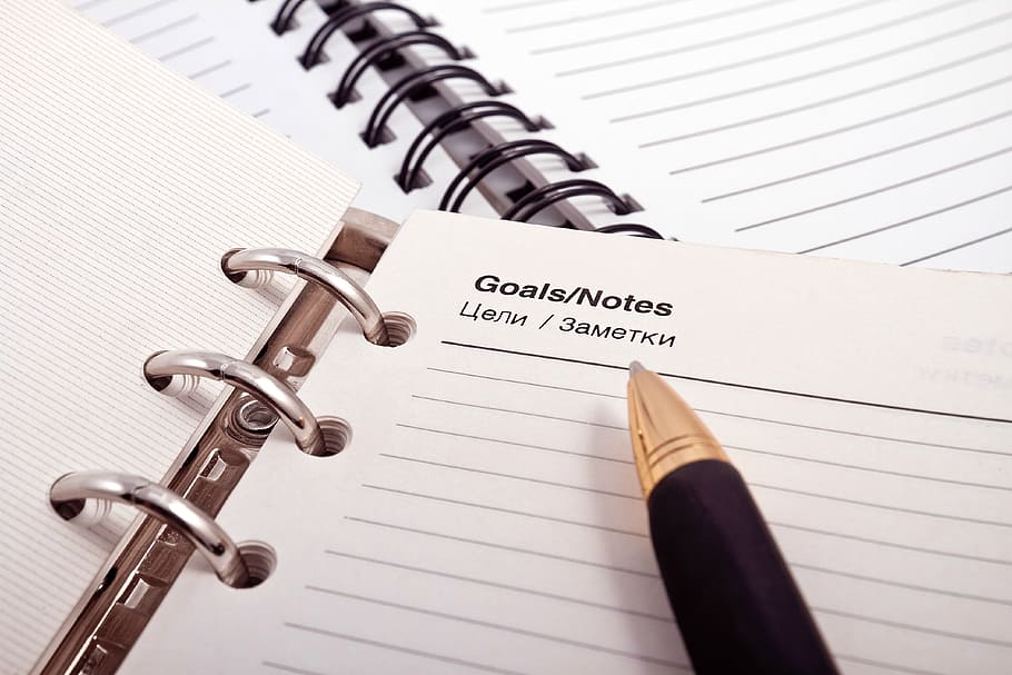 close-up photo of pen on top of opened notebook, Diary, Work HD wallpaper