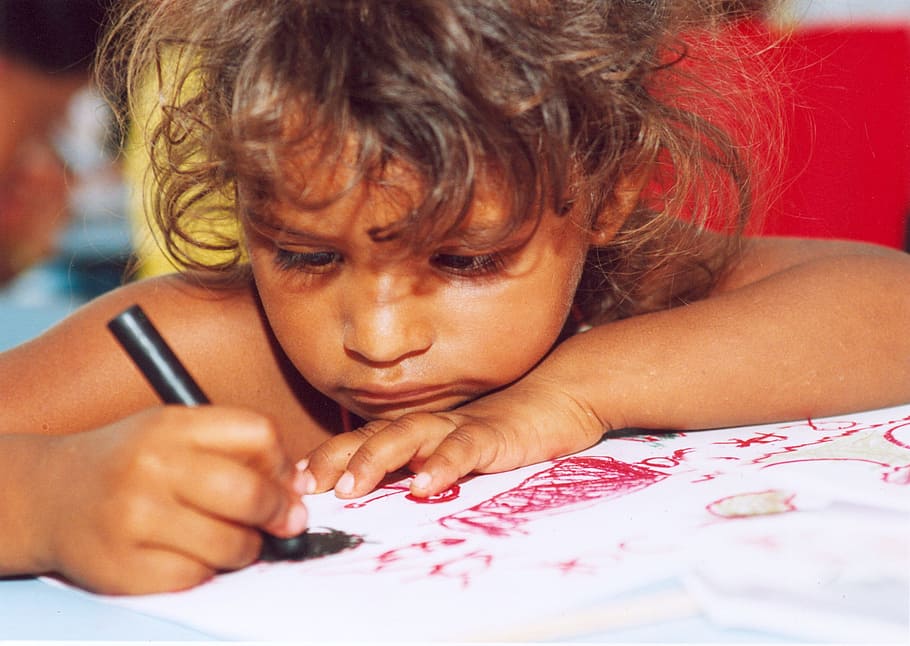 girl drawing during daytime, Poor, Child, Children, Homeless