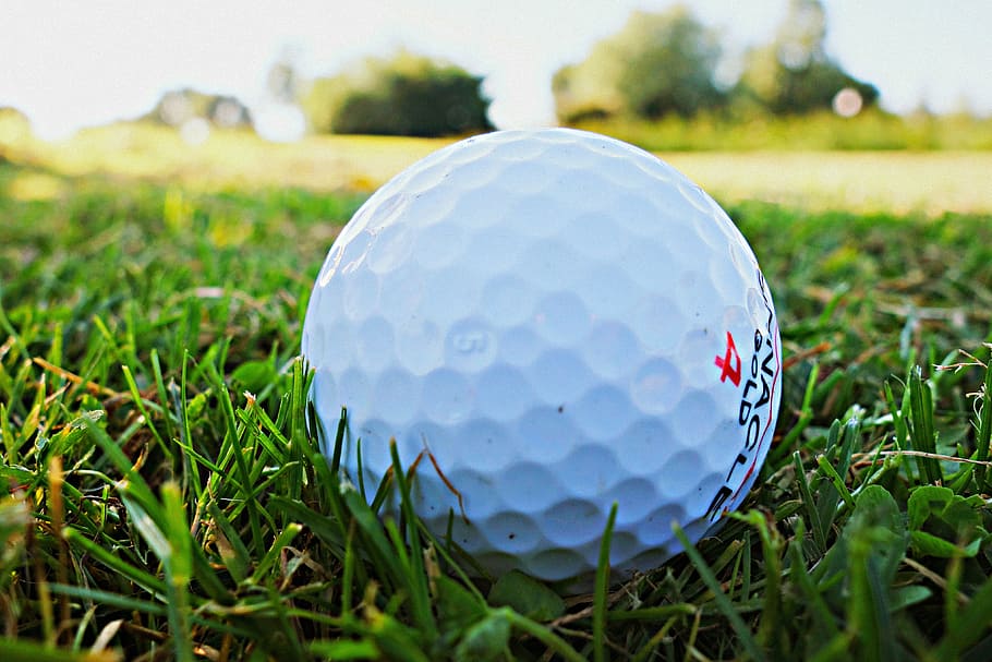 golf ball on green grass, golfing, sport, golf Course, outdoors HD wallpaper