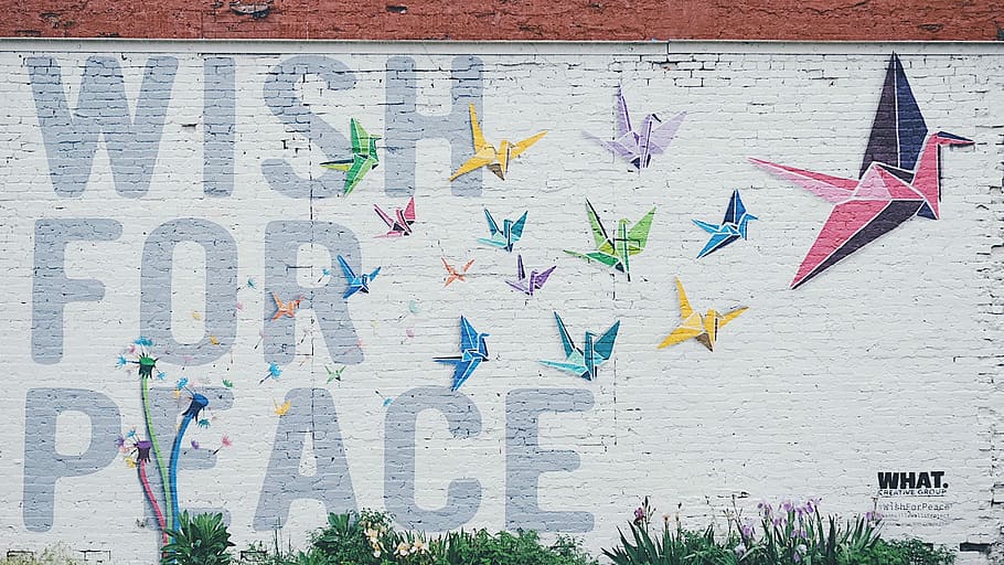wish for peace-printed wall long exposure photography, wish for peace signage, HD wallpaper