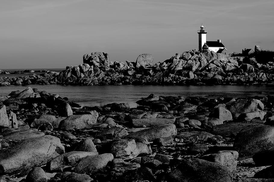 brittany, finistère, side, brignogan, lighthouse, brittany coast HD wallpaper