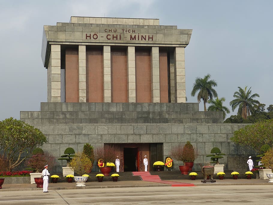 ho-chi-minh building at daytime, vietnam, hanoi, asia, capital, HD wallpaper